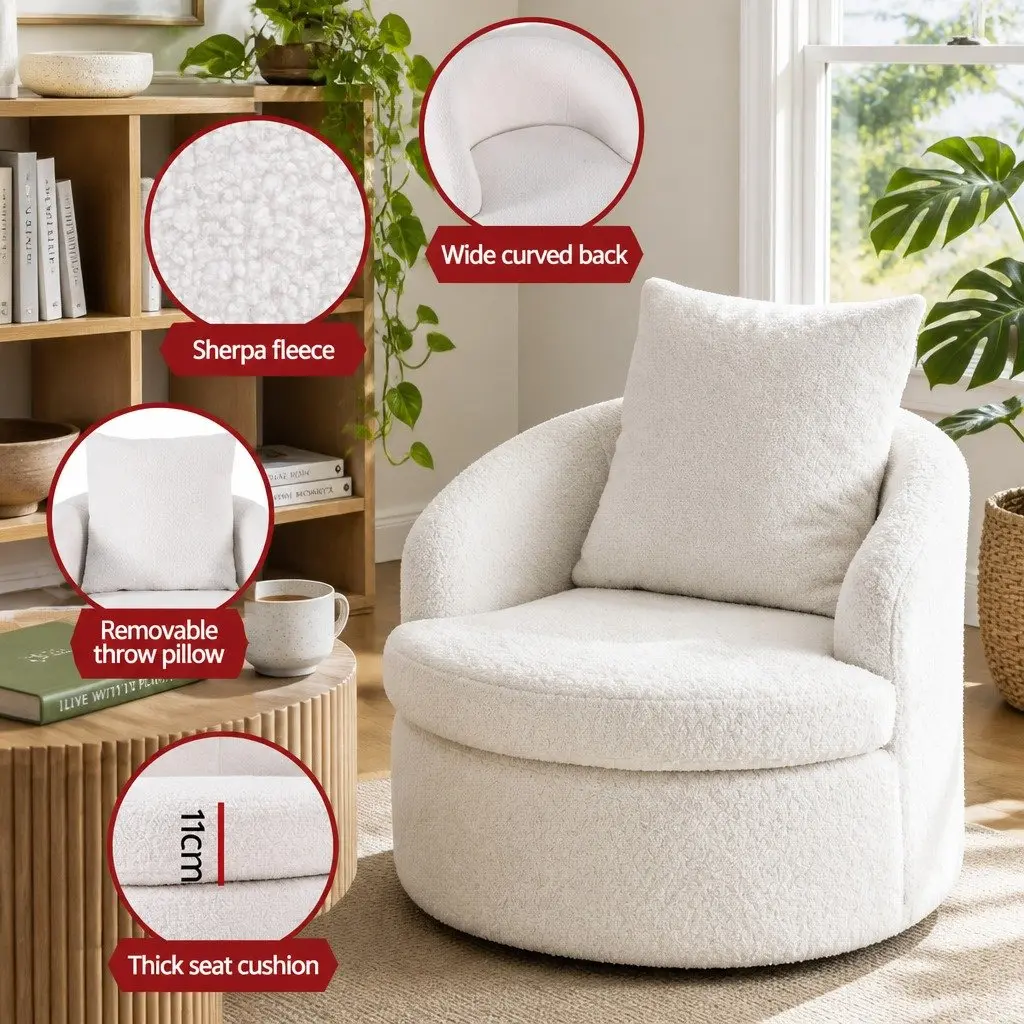 Round Swivel Armchair