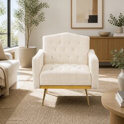 Your New Favorite Beige Boucle Armchair