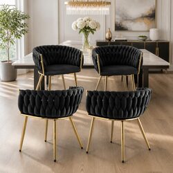 Choose Comfortable Dining Chairs: Set of 4 Velvet Chairs