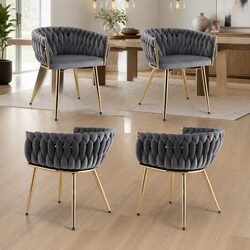 Grey Velvet Dining Chairs Set of 4 for Your Home