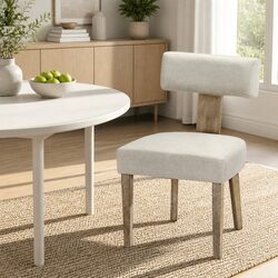 Beige Linen Dining Chairs Set of 2 for Your Home