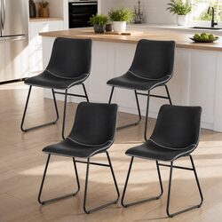 Your New Favorite Chairs: Set of 4 Retro Black Seats
