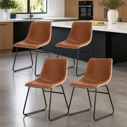 Friendly and Comfortable Retro Dining Chairs Set of 4