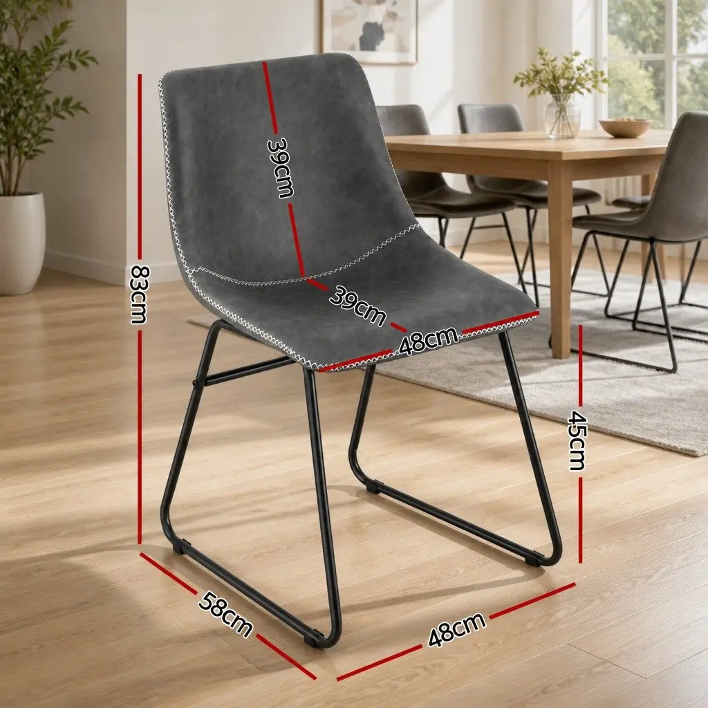 2 Grey Dining Chairs