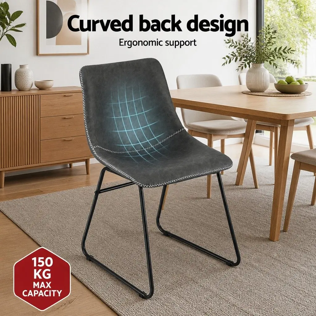 2 Grey Dining Chairs