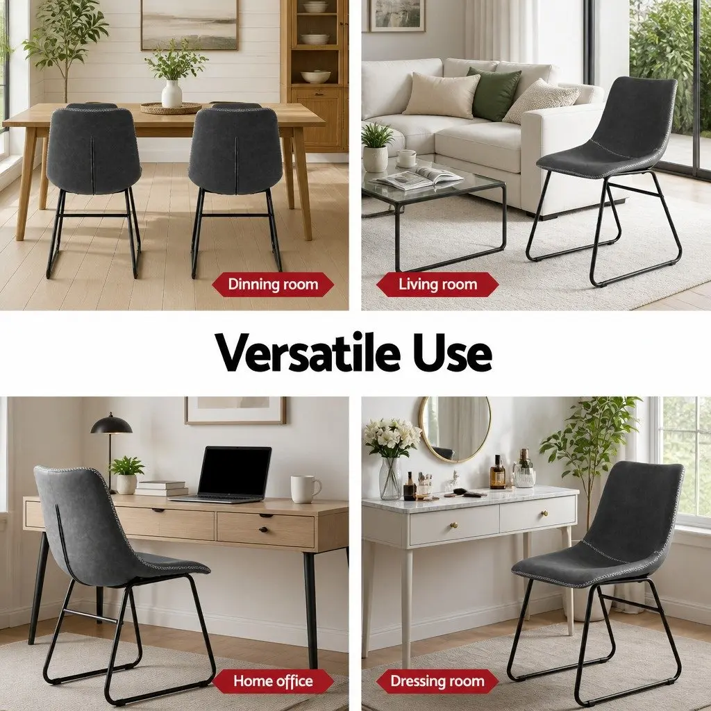 2 Grey Dining Chairs