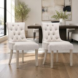 Enhance Your Dining Area with Beige Linen Chairs