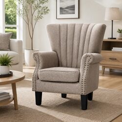 Your Perfect Beige Wingback Armchair with Comfort and Style