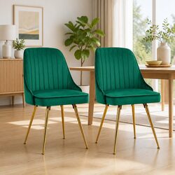 Invite Comfort with Velvet Dining Chairs Set of 2