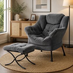 Discover the Velvet Armchair and Ottoman for Your Home
