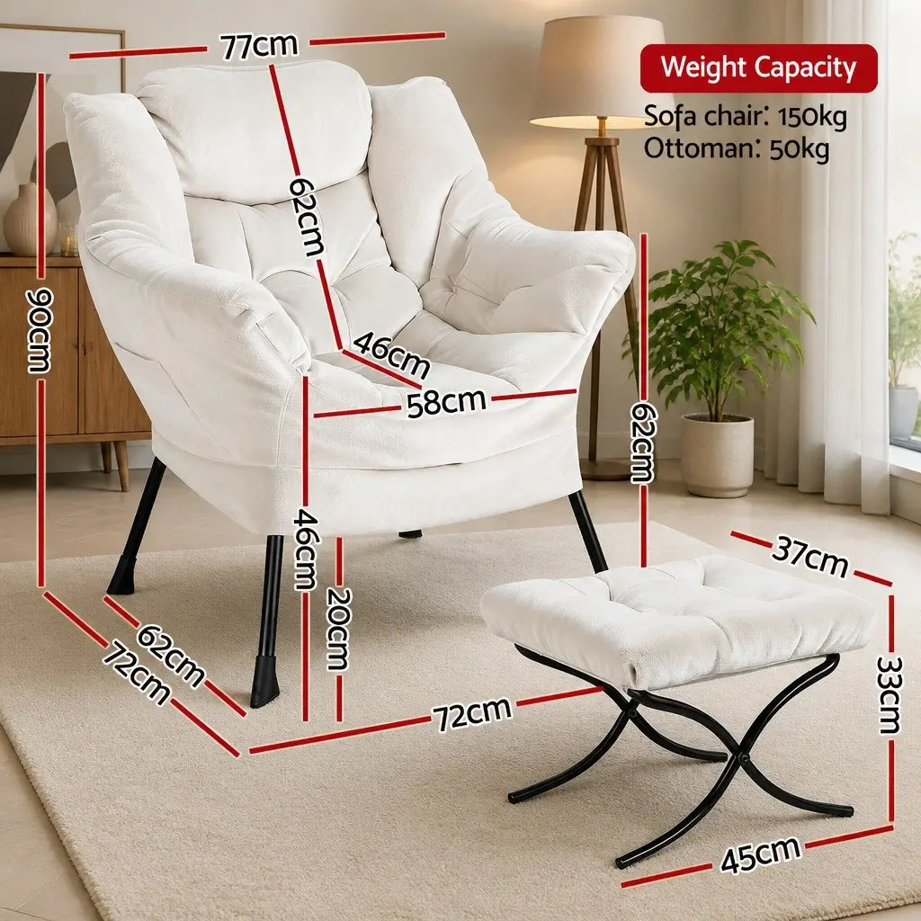 Armchair and Ottoman Set