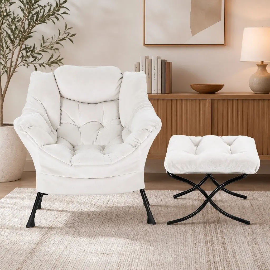 Armchair and Ottoman Set