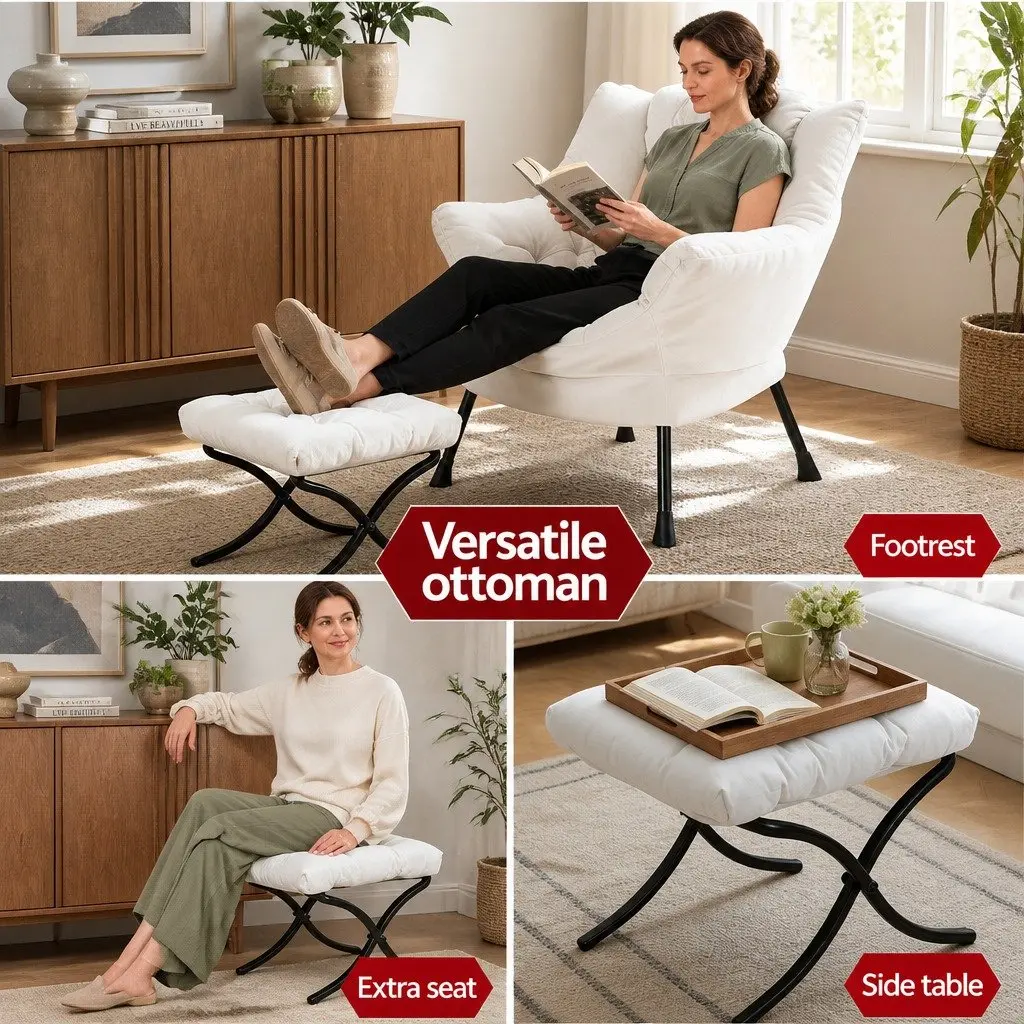 Armchair and Ottoman Set