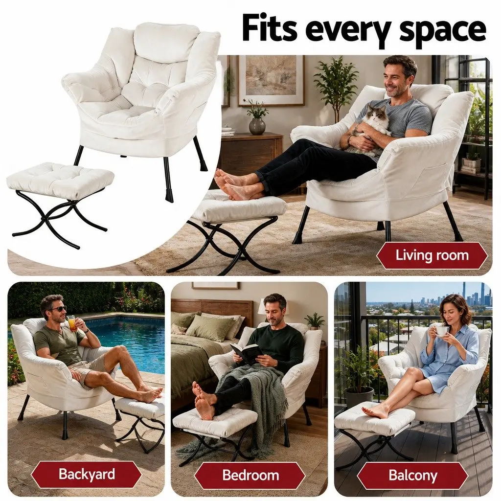 Armchair and Ottoman Set