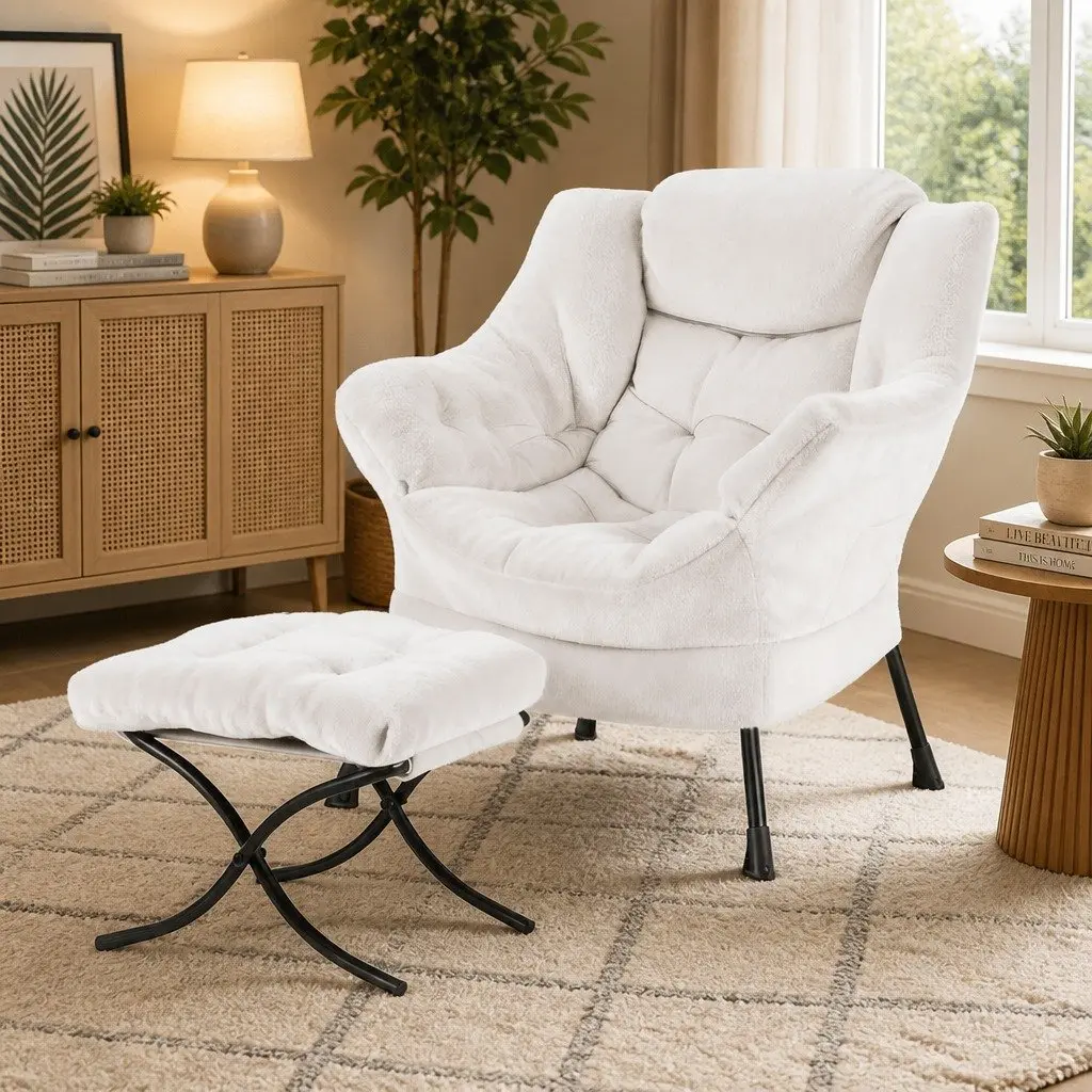 Armchair and Ottoman Set