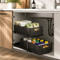 Friendly Under Sink Organizer with Removable Baskets