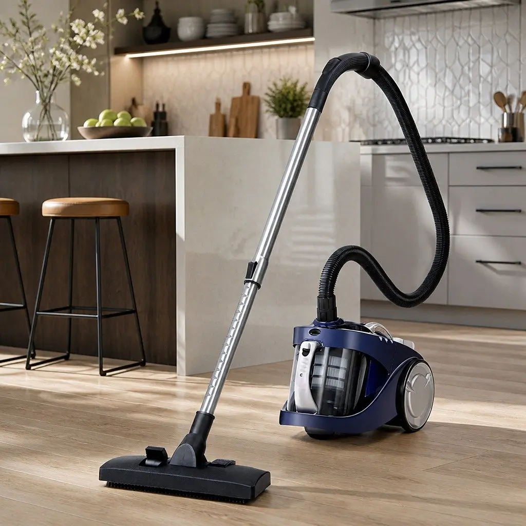 Bagless Stick Vacuum Cleaner 2200W Blue Multi-Cyclonic HEPA Filter 3.5L Dust Capacity