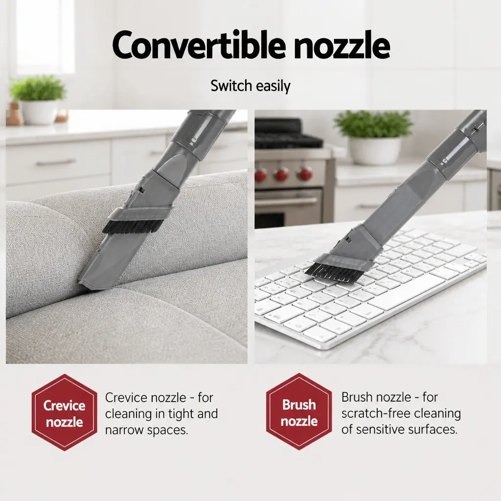 Stick Vacuum Cleaner Corded 450W Motorised Head Lightweight Handheld Converts 4 Metre Cable