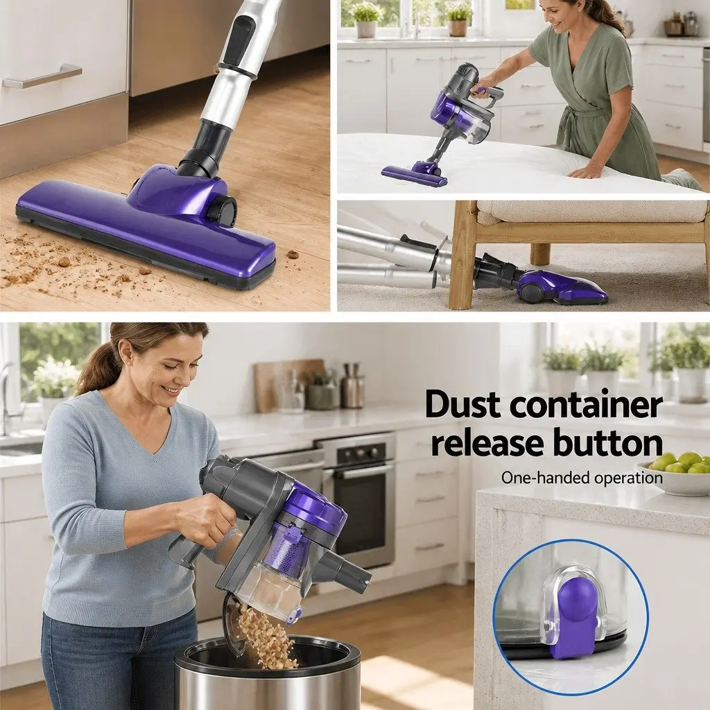 Stick Vacuum Cleaner Corded 450W Motorised Head Lightweight Handheld Converts 4 Metre Cable