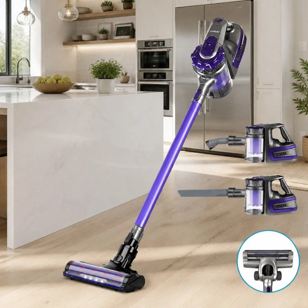 Stick Vacuum Cleaner Cordless Lightweight Motorised Roller Brush 150W