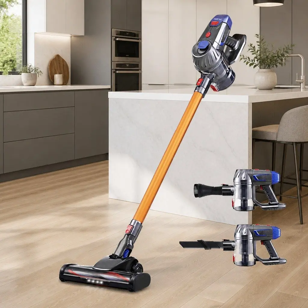 Bagless Cordless Handheld Stick Vacuum Cleaner Lightweight 150W Suction Gold