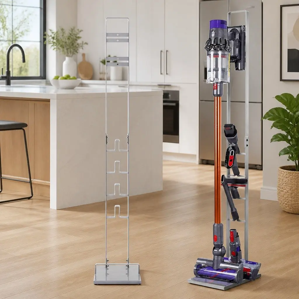 Freestanding Vacuum Cleaner Stand Tower Storage Compatible with Dyson V6 V7 V8 V10 V11 11cm Width 127cm Height