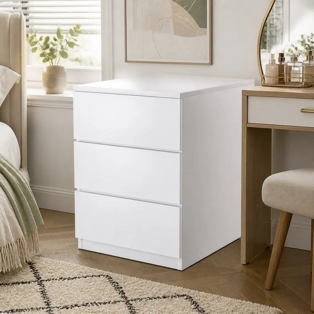 Dressing Table Set with LED Mirror and Storage