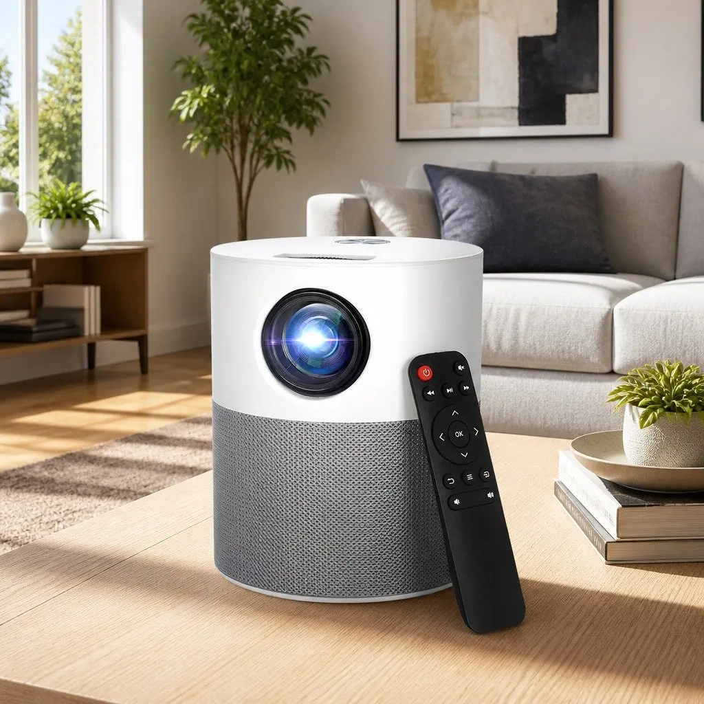 Portable Mini Video Projector 1080P WiFi Compact Size with HDMI USB AV Audio Ports