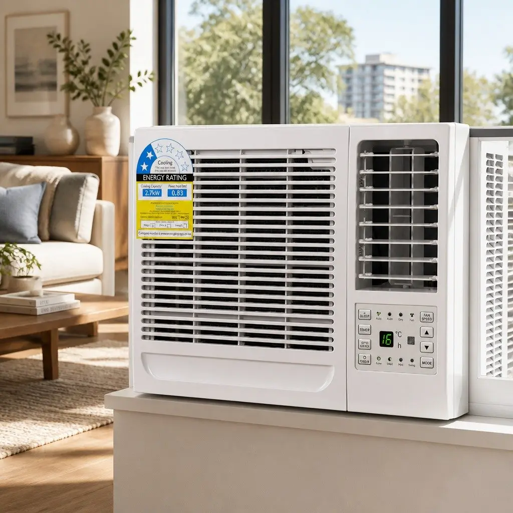 Window Air Conditioner Portable Cooling Unit 2.7kW LED Control White