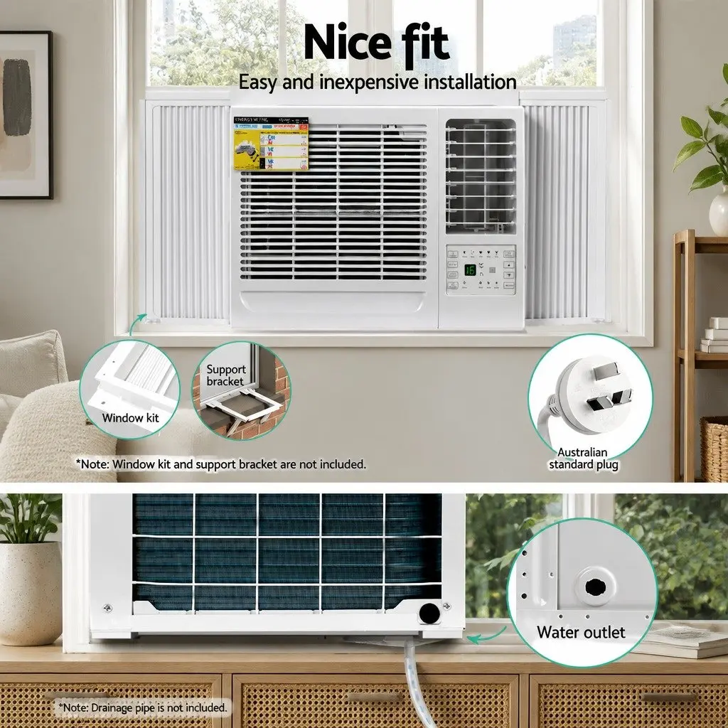 Window Air Conditioner Portable Cooling Unit 2.7kW LED Control White