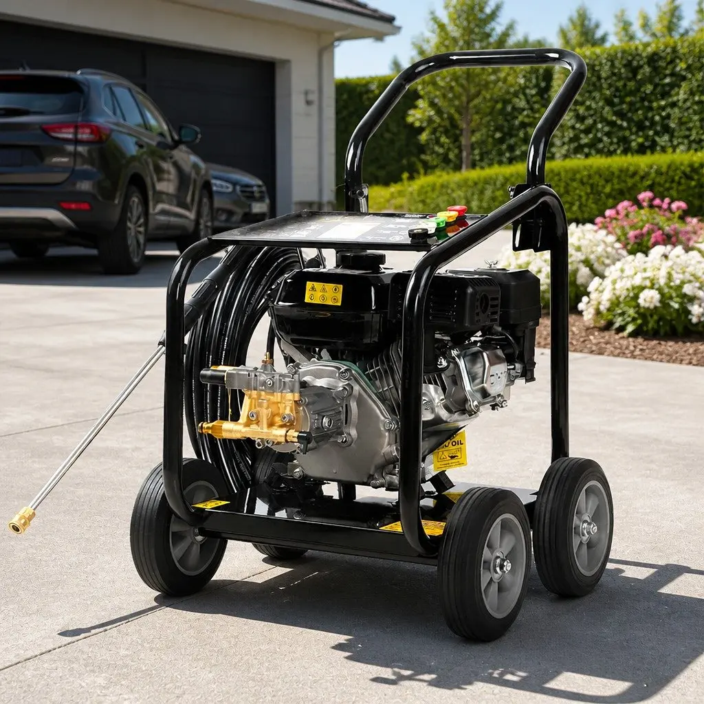Petrol High Pressure Cleaner Washer 20M Hose Pump Water Blaster Gurney 3000psi