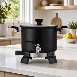 5L Black Electric Wax Melter with Safety Features and Accessories
