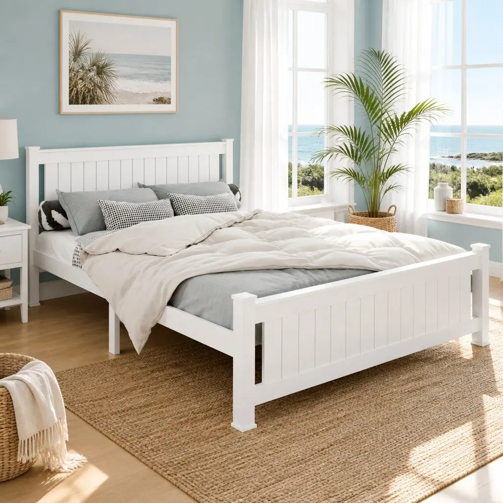 White Queen Bed Frame