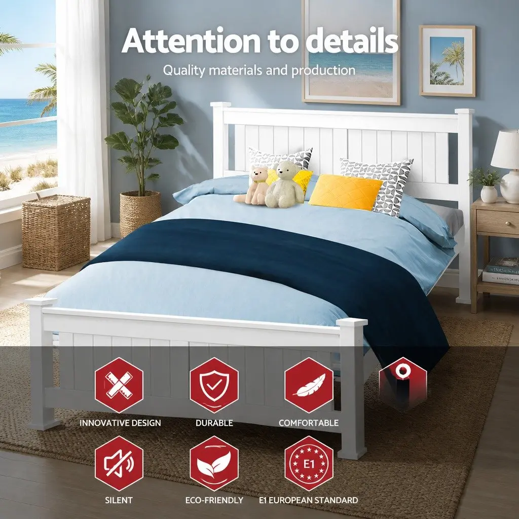 White Queen Bed Frame