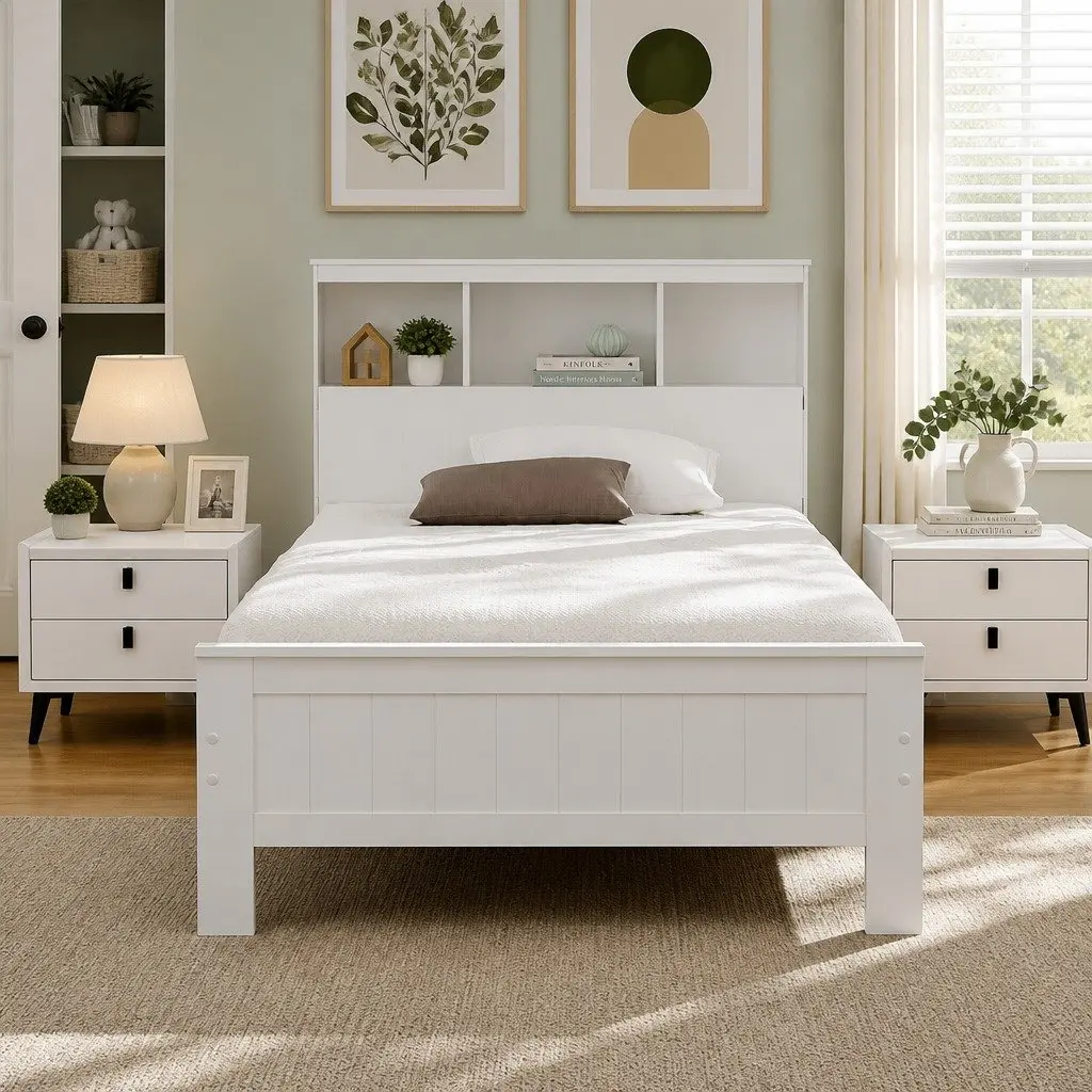 King Single Bed Frame with Storage Options