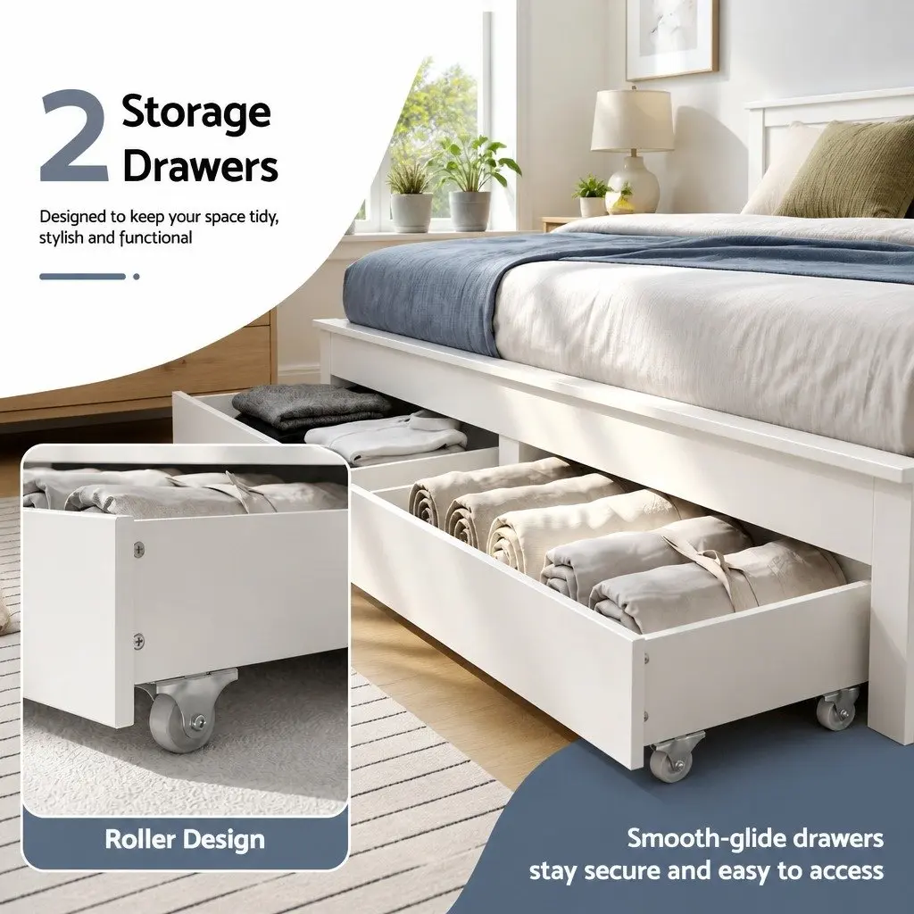 Double Platform Bed Frame
