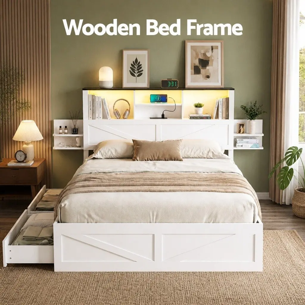 Double Bed Frame with Storage Solutions