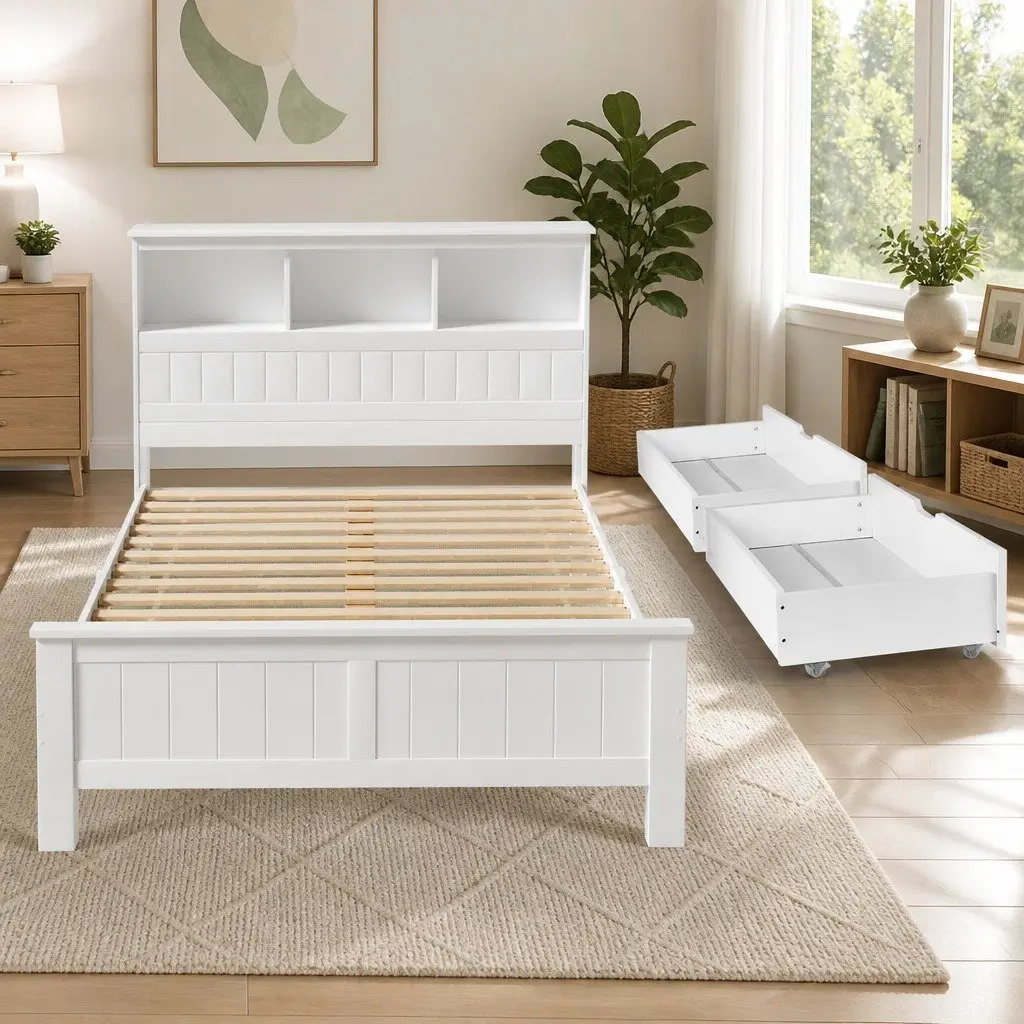 Double Bed Frame with Storage