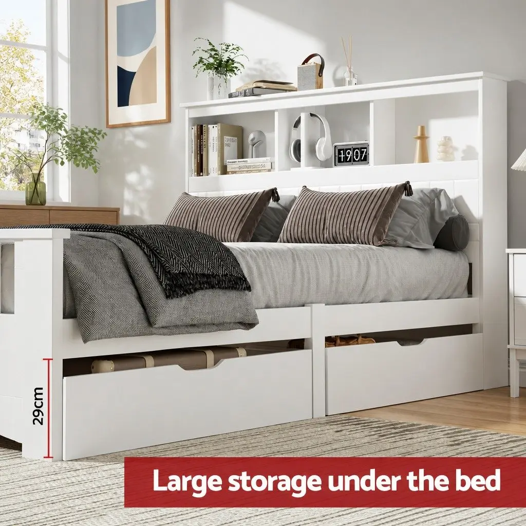 Double Bed Frame with Storage