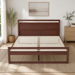 Your New Double Bed Frame in Walnut for Cozy Spaces