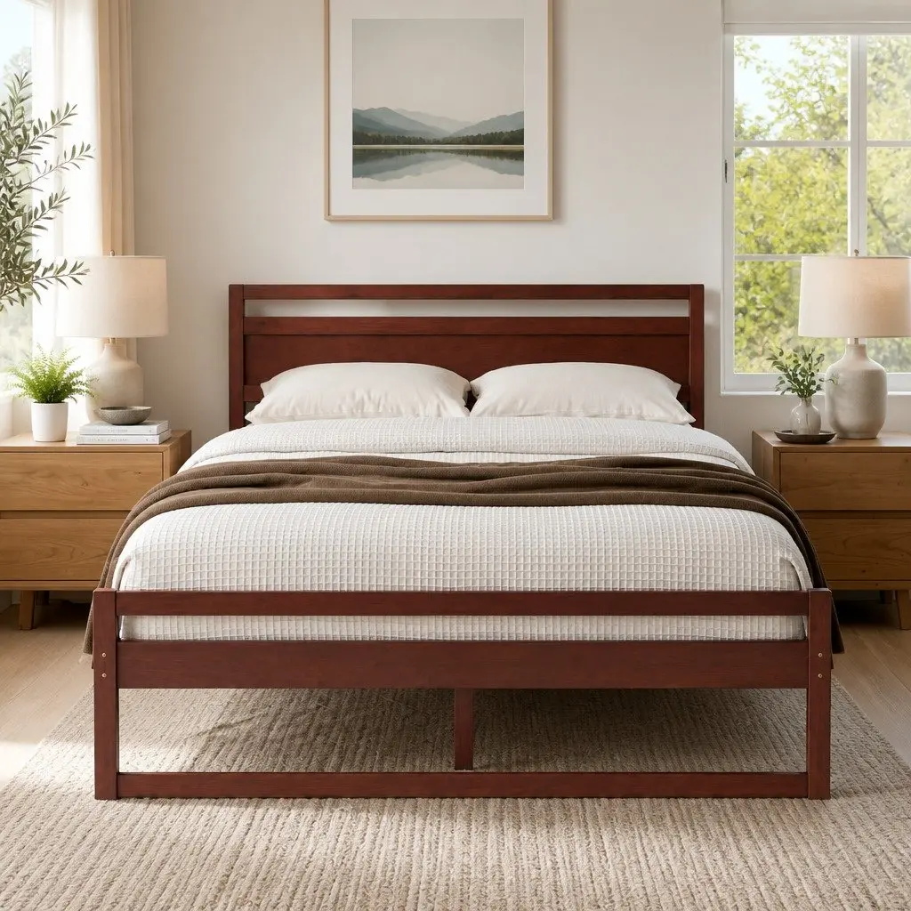 Walnut Queen Bed Frame