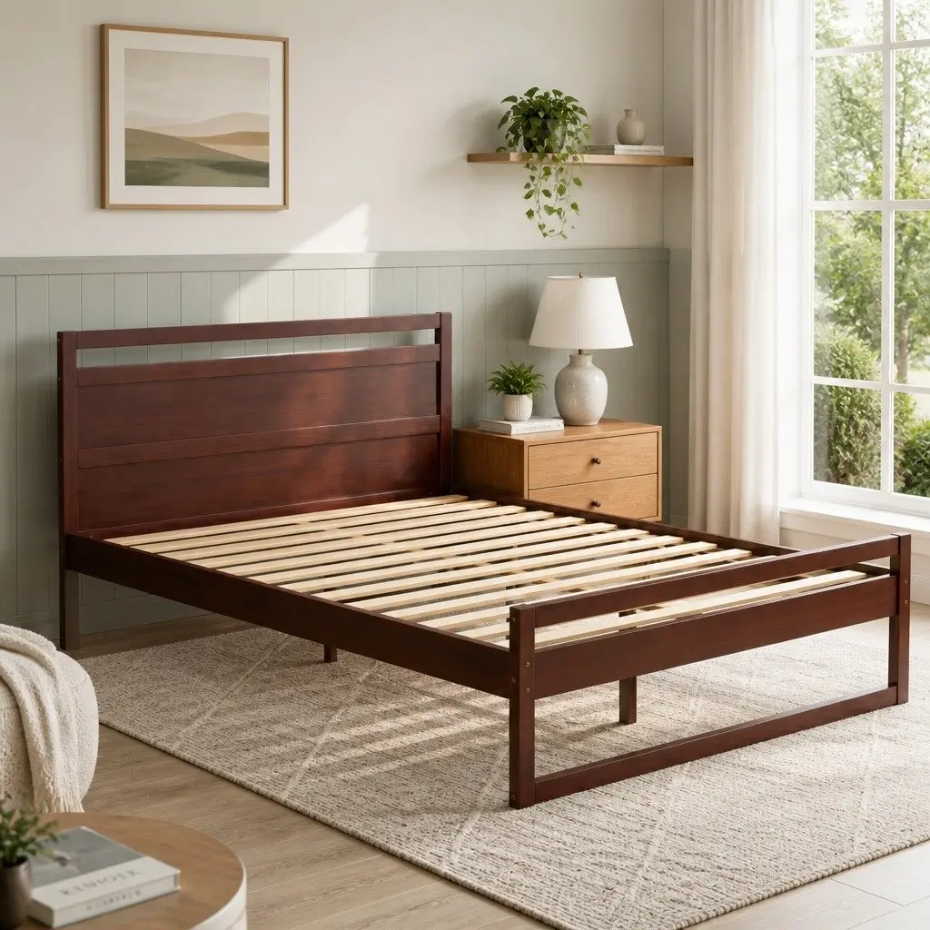 Walnut Queen Bed Frame