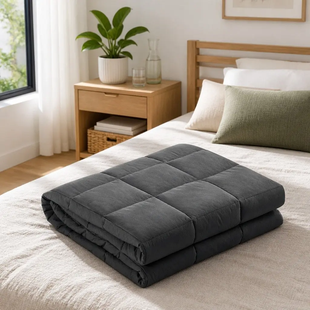 Weighted Blanket 11KG Adult Deep Touch Pressure Therapy Sleep Grey