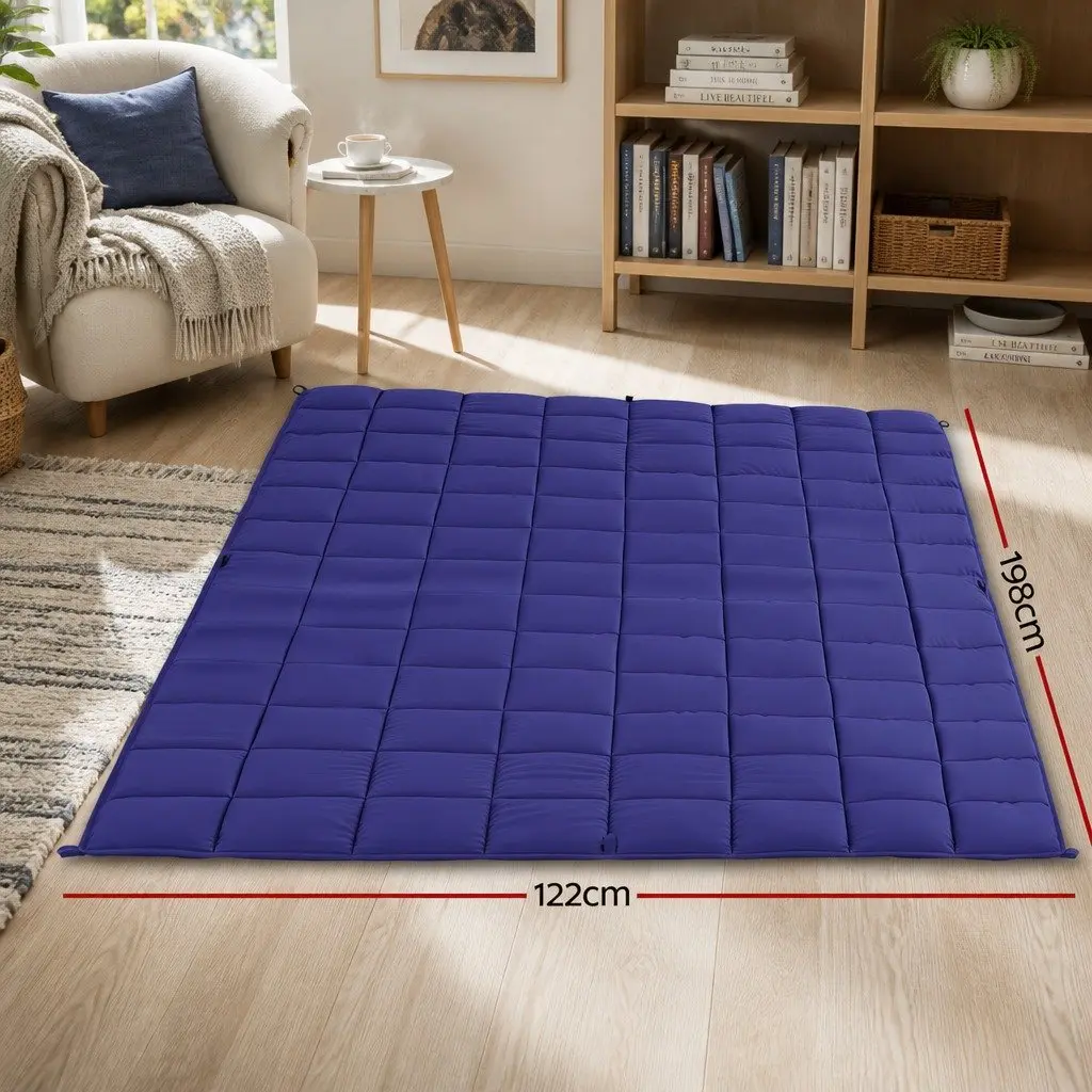 Weighted Blanket Heavy Gravity 6.8kg Navy Blue Microfibre 122cm x 198cm