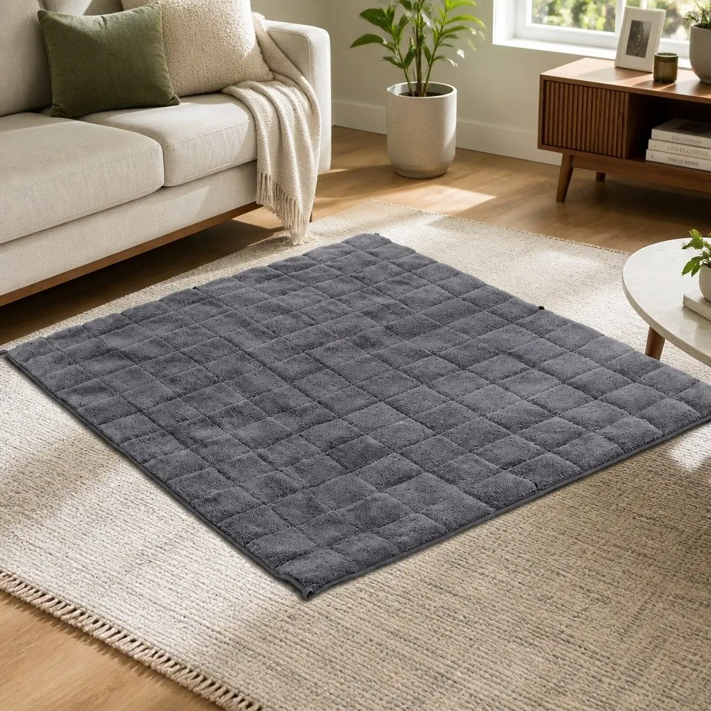 Weighted Blanket Dual Sided Fleece Sherpa 9KG Grey