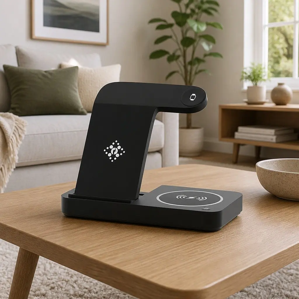 4-in-1 Wireless Charger Station Fast Charging Black