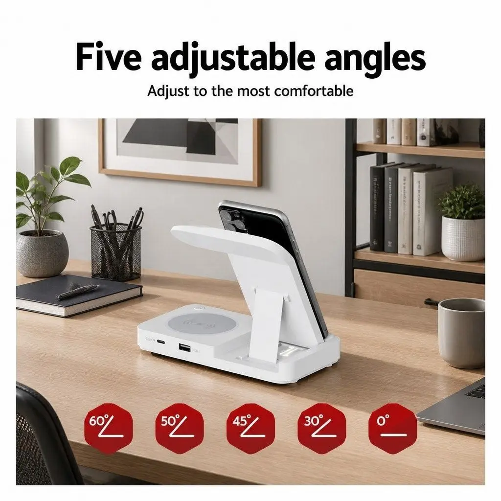 4-in-1 Wireless Charging Dock for Easy Device Charging