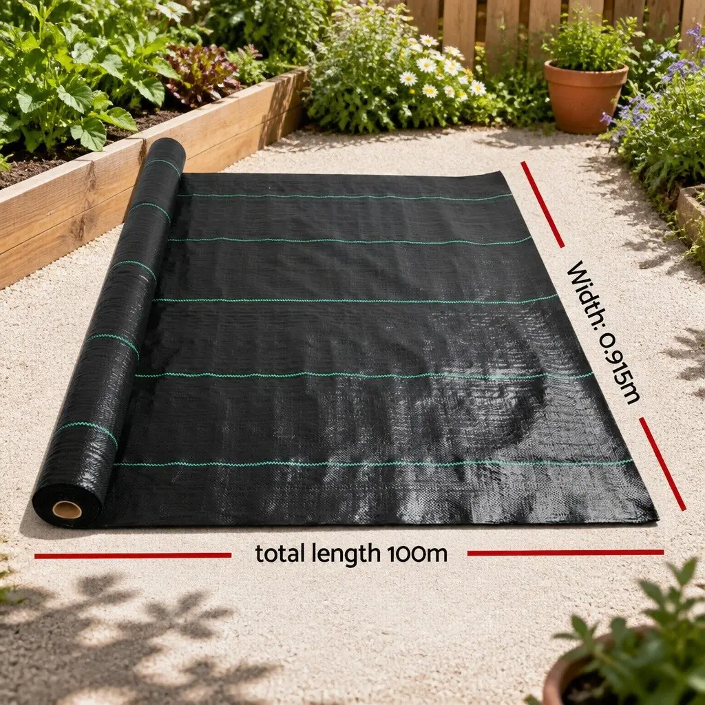 Weed Control Mat UV Resistant 0.915m x 100m Roll Black