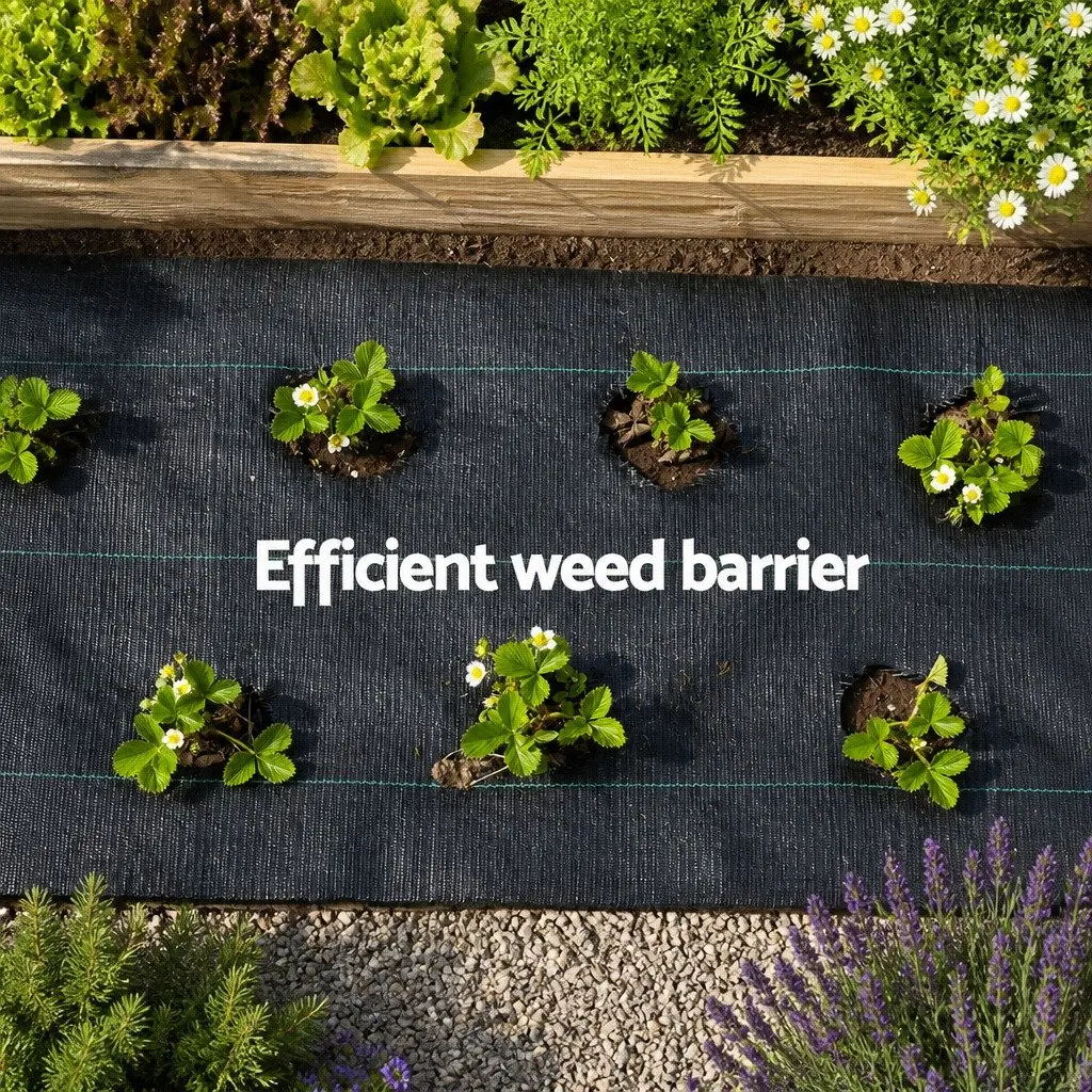 Weed Control Mat Heavy-duty Woven Fabric 1.83m x 30m Black Garden Weedmat