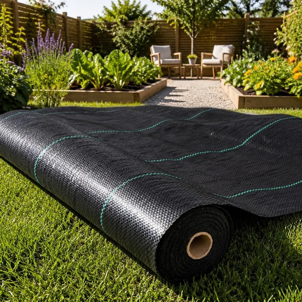 Weed Mat Woven Fabric 1.83m x 50m Black Garden Plant Control UV Resistant Porous